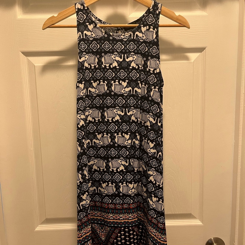 Derek Heart Elephant Print Dress size small